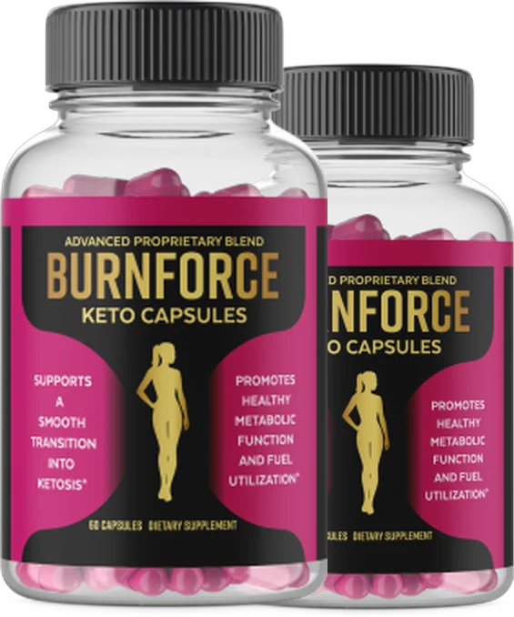 BurnForce Keto Capsules, two 60 capsule bottles